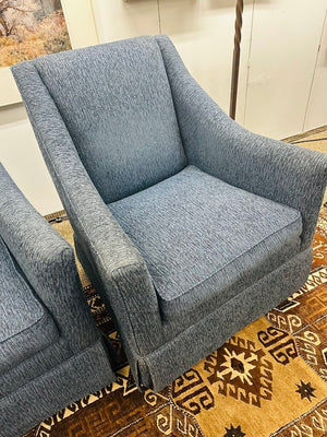 Blue Swivel Upholstered Chair