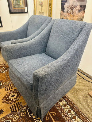 Blue Swivel Upholstered Chair