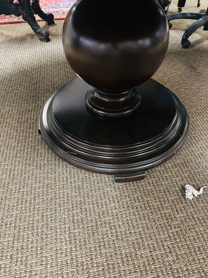 Oval Pedestal Dining Table + 2 Leaves (w/ glass top)