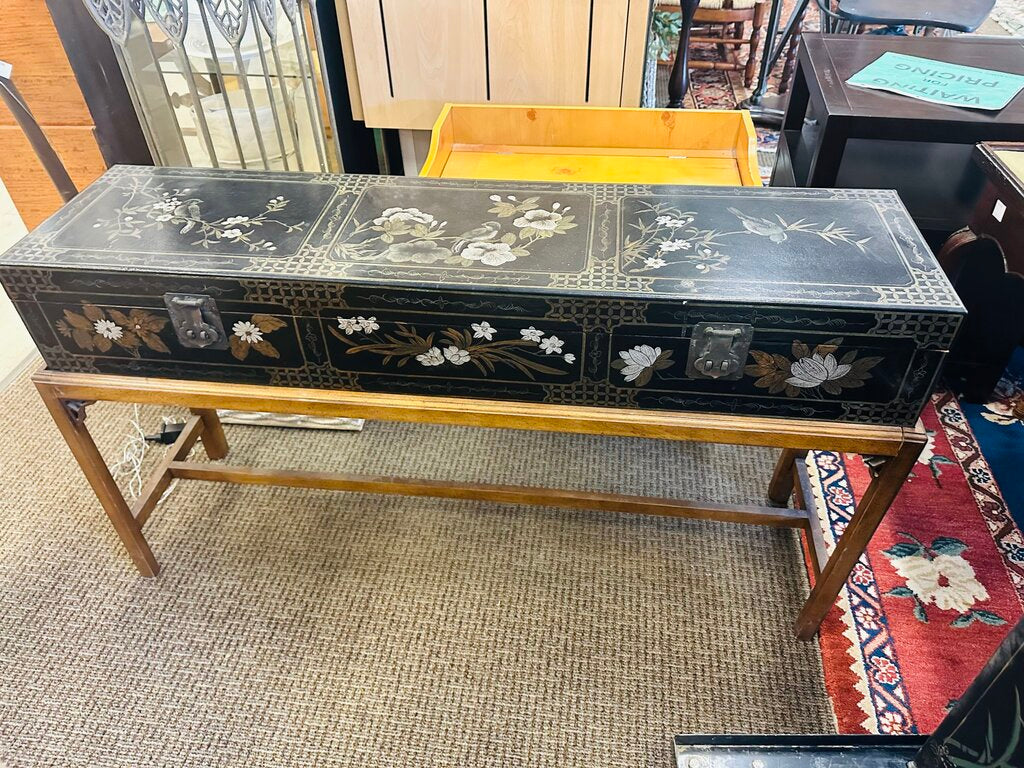 Chinese Exquisite Craftsman Sword Chest On Stand 48x12x27