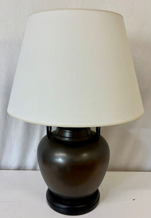 Pottery Barn Chatham Oiled Bronze Finish Urn Table Lamp