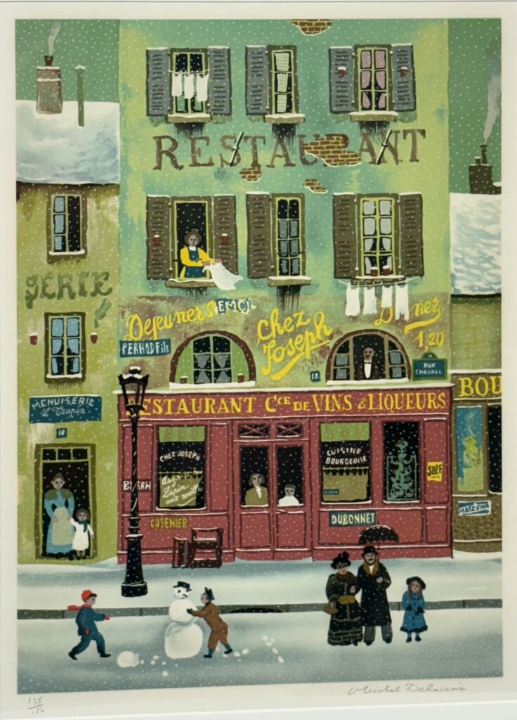 Michael Delacroix Snowman by The Restaurant Giclée Print #135/150 Signed