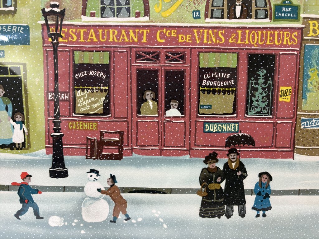 Michael Delacroix Snowman by The Restaurant Giclée Print #135/150 Signed