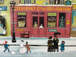 Michael Delacroix Snowman by The Restaurant Giclée Print #135/150 Signed