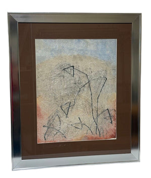 Pierre Marie Brisson Original Abstract Figural Mixed Media Painting Signed (a)