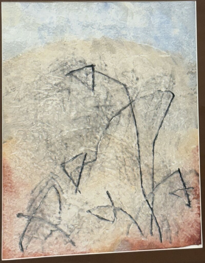 Pierre Marie Brisson Original Abstract Figural Mixed Media Painting Signed (a)