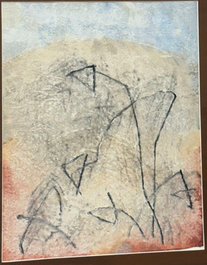 Pierre Marie Brisson Original Abstract Figural Mixed Media Painting Signed (a)