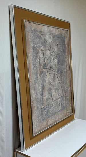 Pierre Marie Brisson Original Abstract Figural Mixed Media Painting Signed (b)