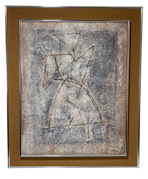 Pierre Marie Brisson Original Abstract Figural Mixed Media Painting Signed (b)