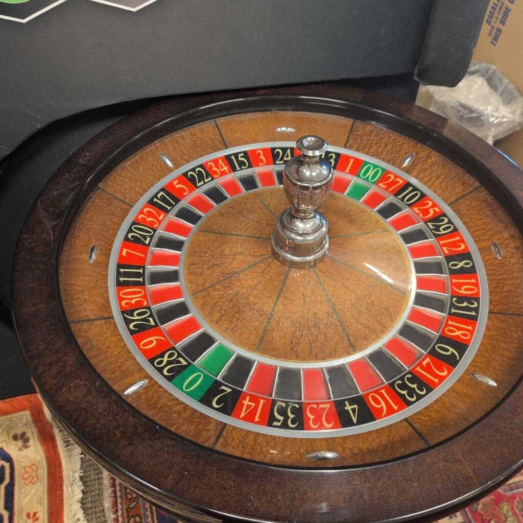 Roulette Table, Roulette Wheel is a Cammegh 31" Diameter Professional Grade