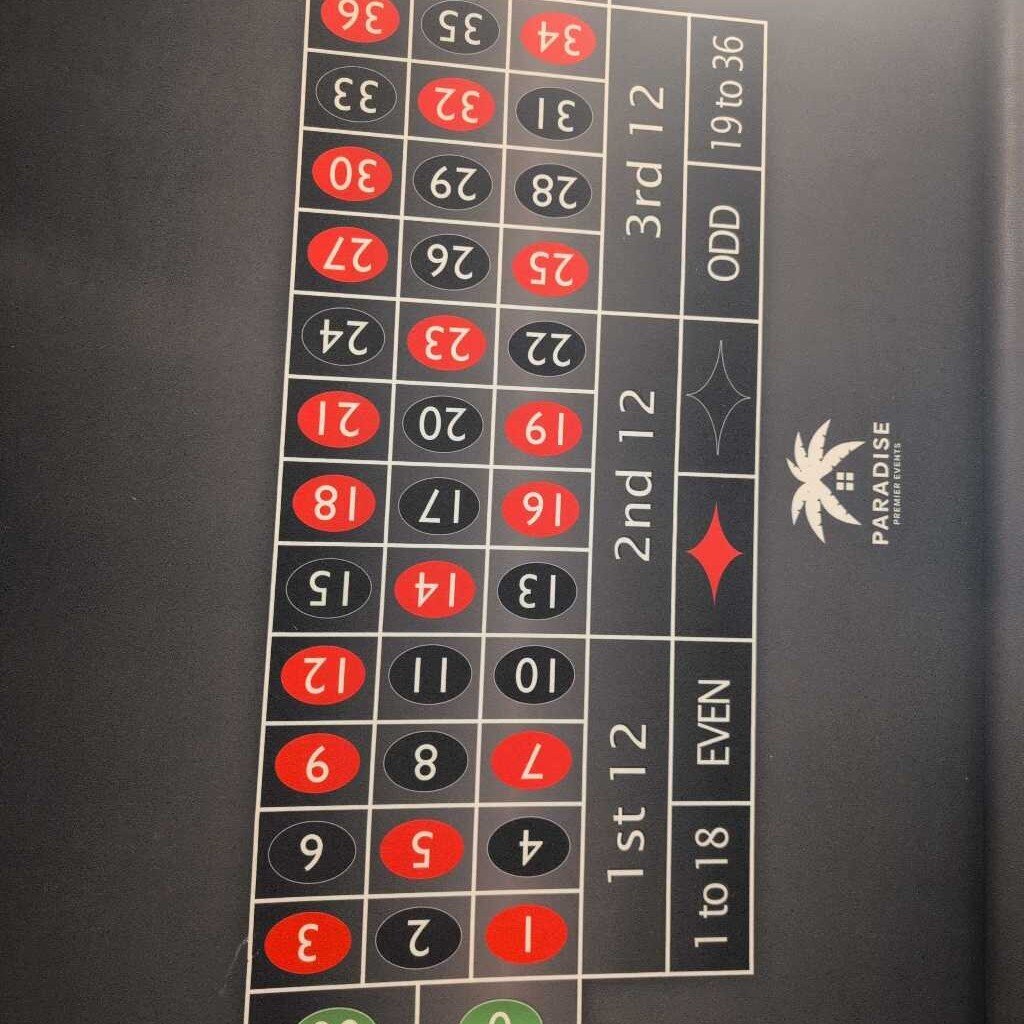 Roulette Table, Roulette Wheel is a Cammegh 31" Diameter Professional Grade