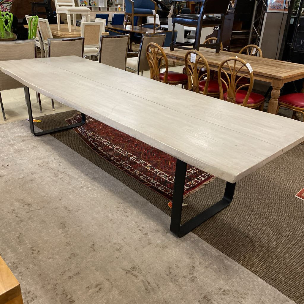 Solid Mango Wood Live Edge Dining Table 118x41x31