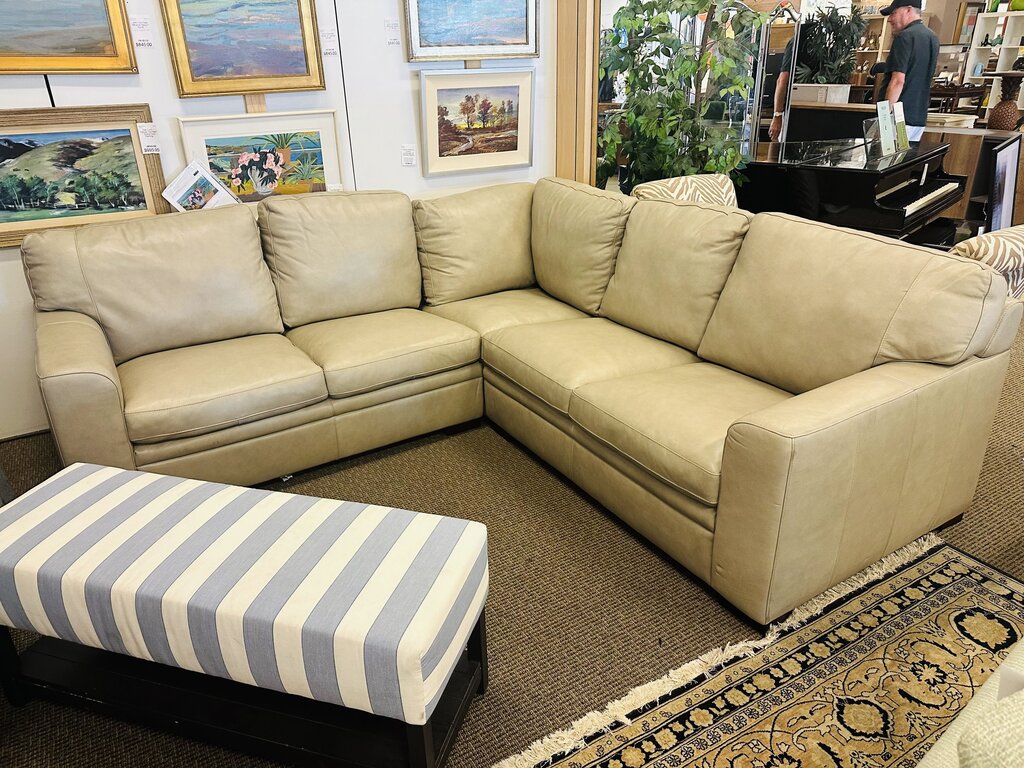 Leather 3 Piece Corner Sectional 104x104