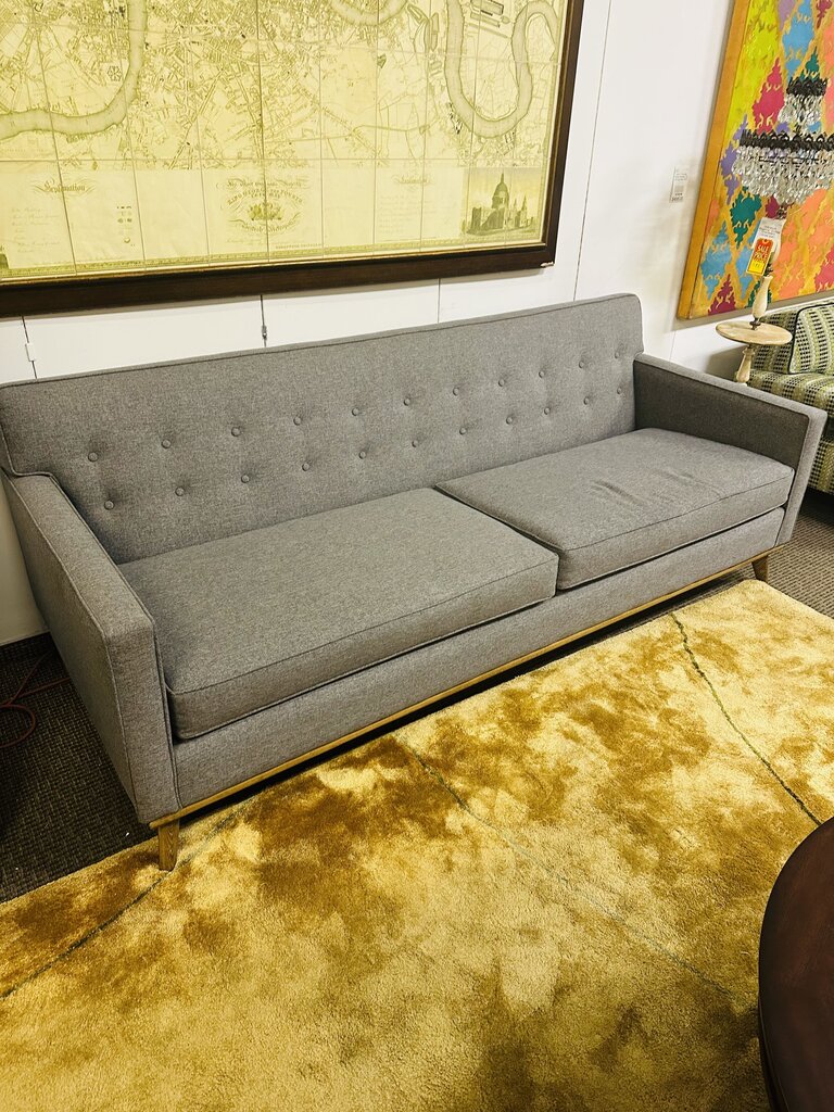 1970 Scandinavian New Upholstered Sofa 84" W.