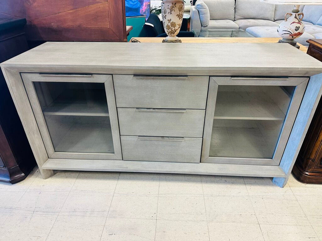 Gray Wash Buffet / Entertainment Console 68x21x35