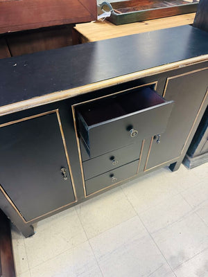 Black & Gold Console Table by Crestview Collection 42x12x33