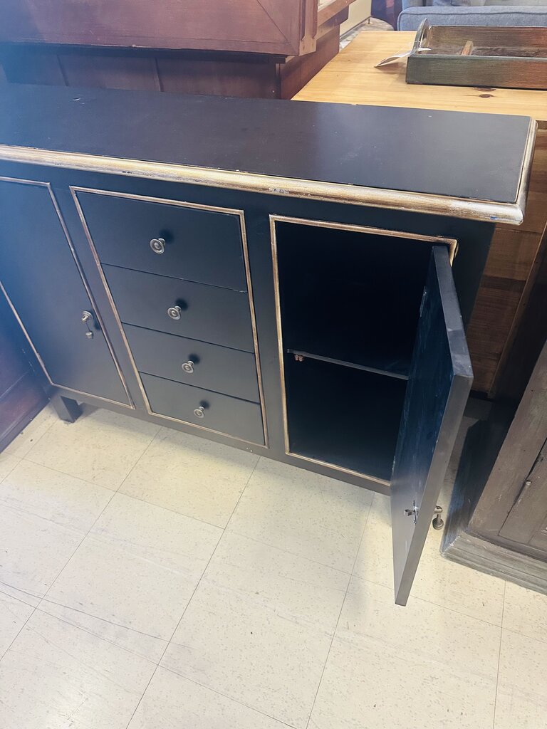 Black & Gold Console Table by Crestview Collection 42x12x33