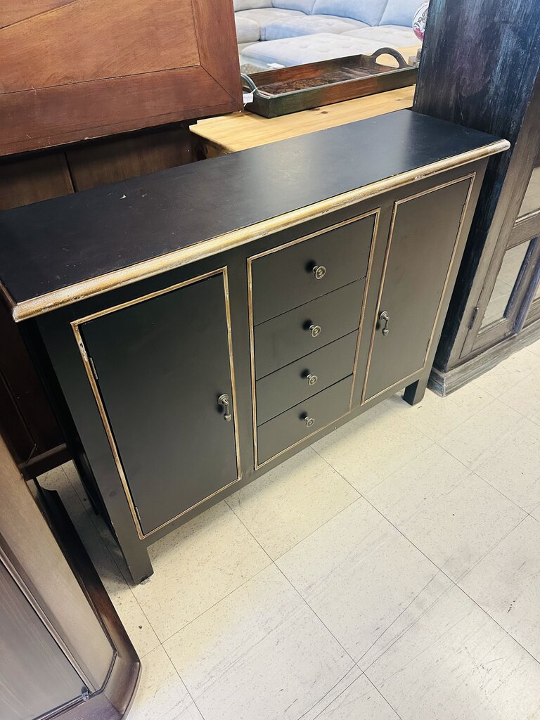 Black & Gold Console Table by Crestview Collection 42x12x33