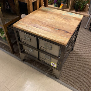 End Table Double Side Chest Drawer 24x24x25