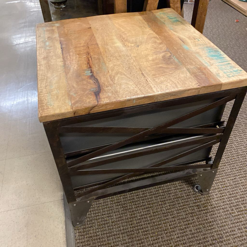 End Table Double Side Chest Drawer 24x24x25