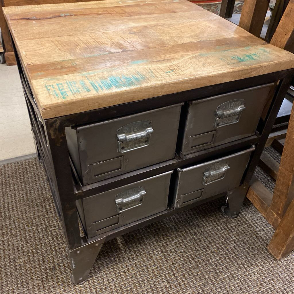 End Table Double Side Chest Drawer 24x24x25