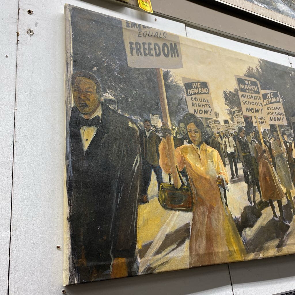1963 Original Painting American Civil Rights March on Washington