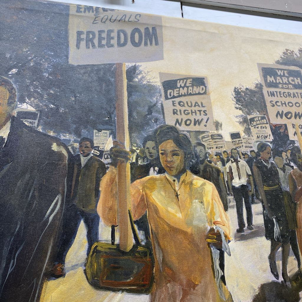 1963 Original Painting American Civil Rights March on Washington