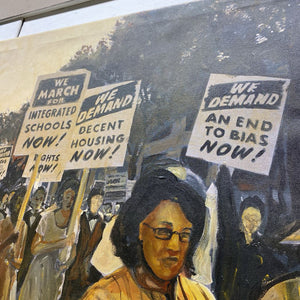 1963 Original Painting American Civil Rights March on Washington
