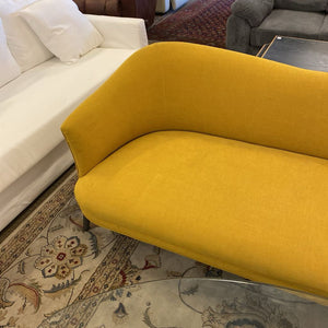 Yellow Linen Sofa 80x30x30