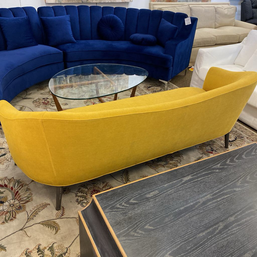 Yellow Linen Sofa 80x30x30