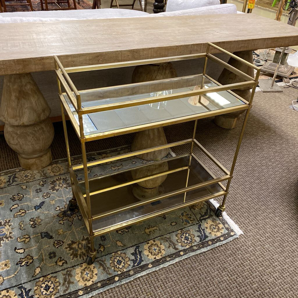 Rolling Bar Cart (28" x 14" x 32")