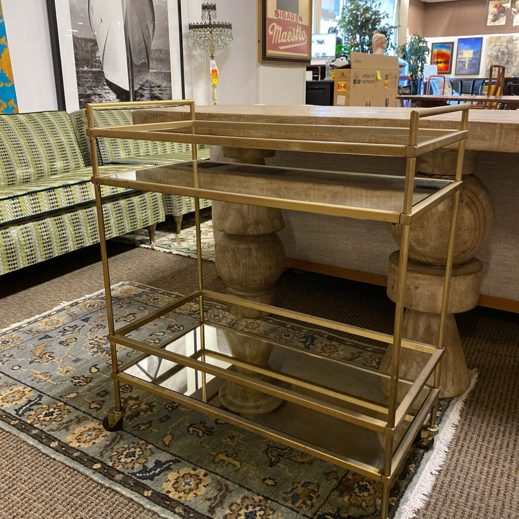 Rolling Bar Cart (28" x 14" x 32")