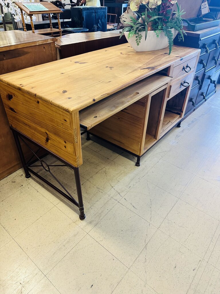 Rustic Wood Writing Desk 24x50x31