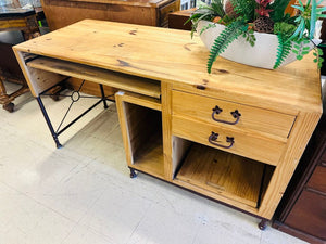 Rustic Wood Writing Desk 24x50x31