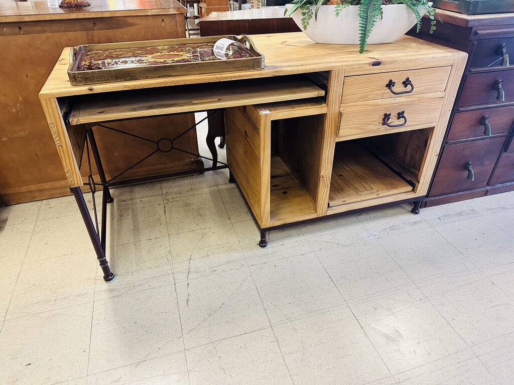 Rustic Wood Writing Desk 24x50x31