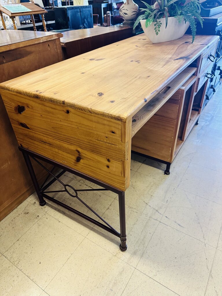 Rustic Wood Writing Desk 24x50x31