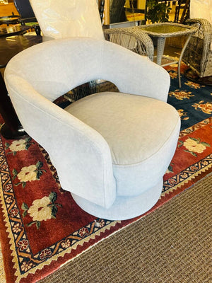 Laurie Velvet Upholstered Swivel Armchair