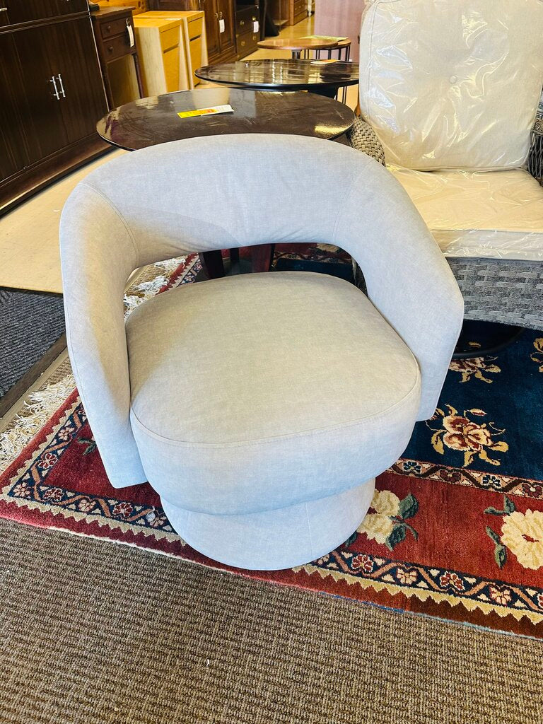Laurie Velvet Upholstered Swivel Armchair