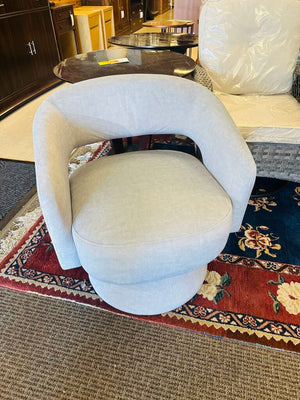 Laurie Velvet Upholstered Swivel Armchair