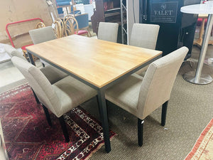Rectangular Wood Top Dining Table 68 X 35 X 31