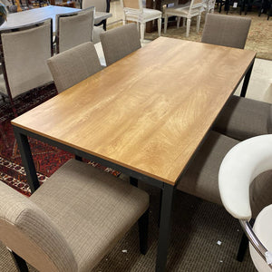 Rectangular Wood Top Dining Table 68 X 35 X 31