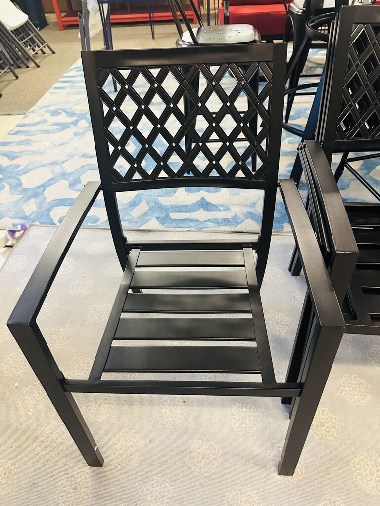 Stackable Metal Patio Dining Chairs (set of 4)
