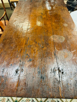 Antique Rustic Redwood Dining Table 35x73x29