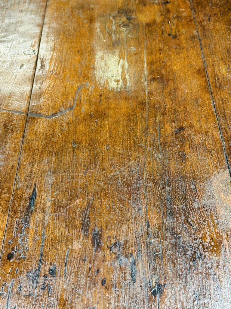 Antique Rustic Redwood Dining Table 35x73x29