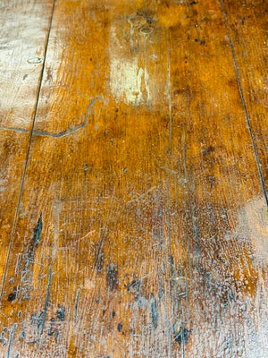 Antique Rustic Redwood Dining Table 35x73x29