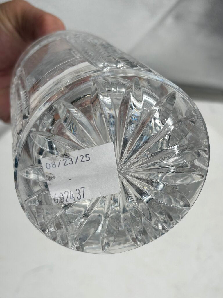 Ralph Lauren Glen Plaid Crystal Decanter with Stopper 10" 20oz.
