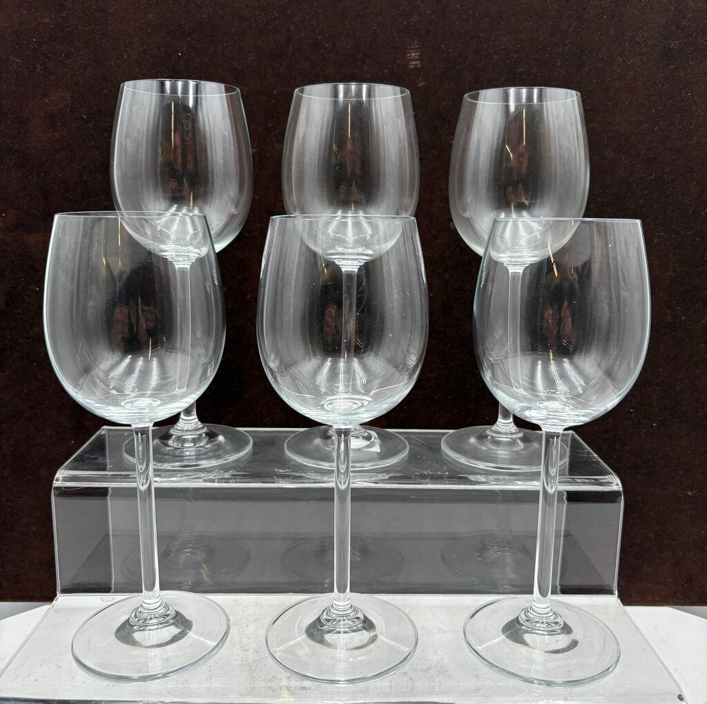 Unbranded Clear Wine Glasses 8" 8oz.(6 Pcs)