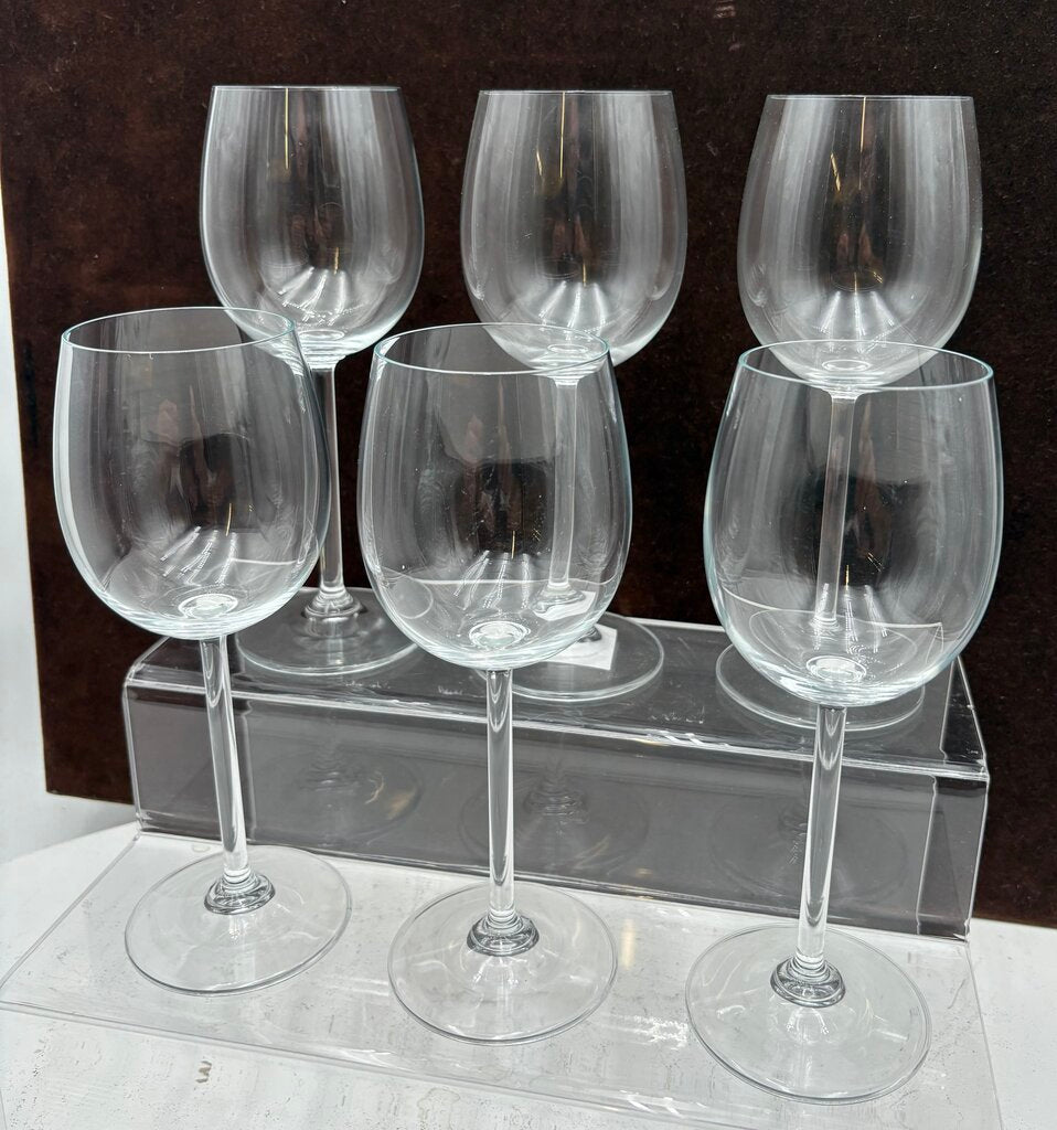 Unbranded Clear Wine Glasses 8" 8oz.(6 Pcs)