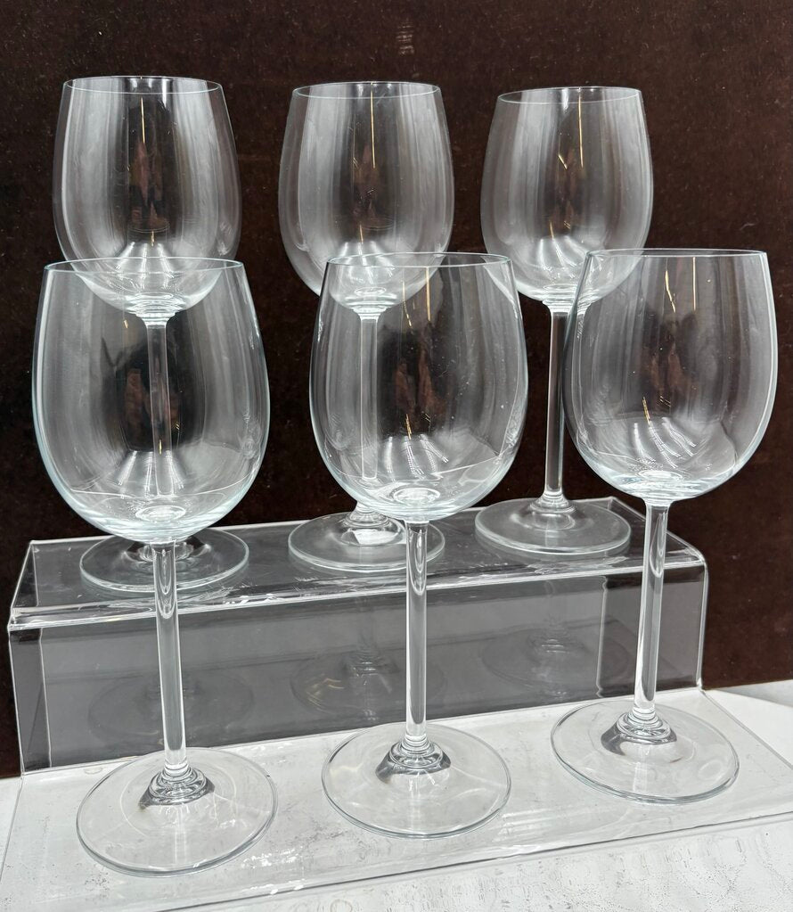 Unbranded Clear Wine Glasses 8" 8oz.(6 Pcs)