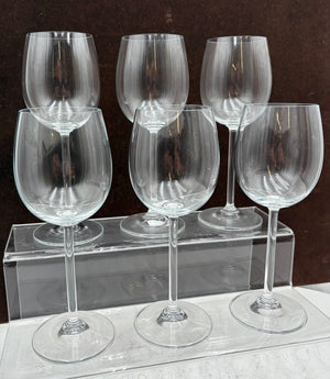 Unbranded Clear Wine Glasses 8" 8oz.(6 Pcs)